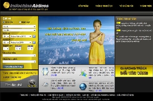 Website của Indochina Airlines. - tinkinhte.com