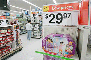 Một gian hàng của Wal-Mart 