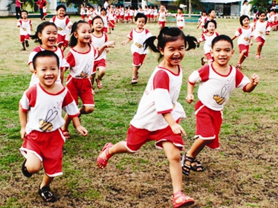 Trường mầm non Đông Phương của tập đoàn Phong Thái, chỗ vui chơi lý tưởng cho con em công nhân	Ảnh : Nguyễn Nam