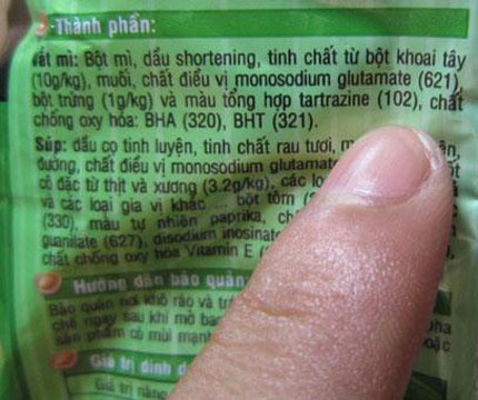 Mỳ Tiến Vua: Vỏ ghi không Transfat, kiểm nghiệm lại có